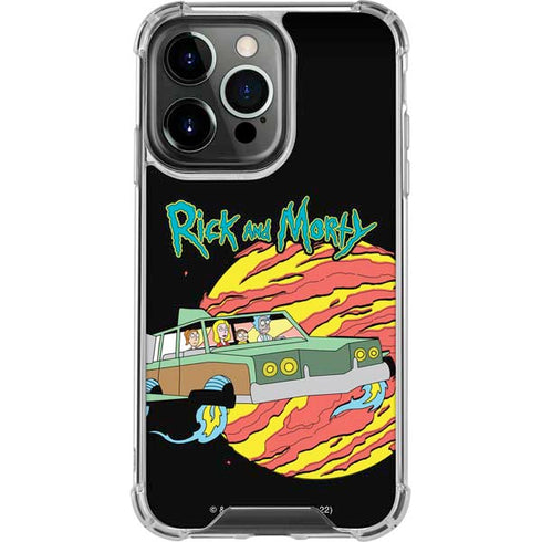 Adult Swim Rick and Morty Family Wagon iPhone 14 Pro Clear Case